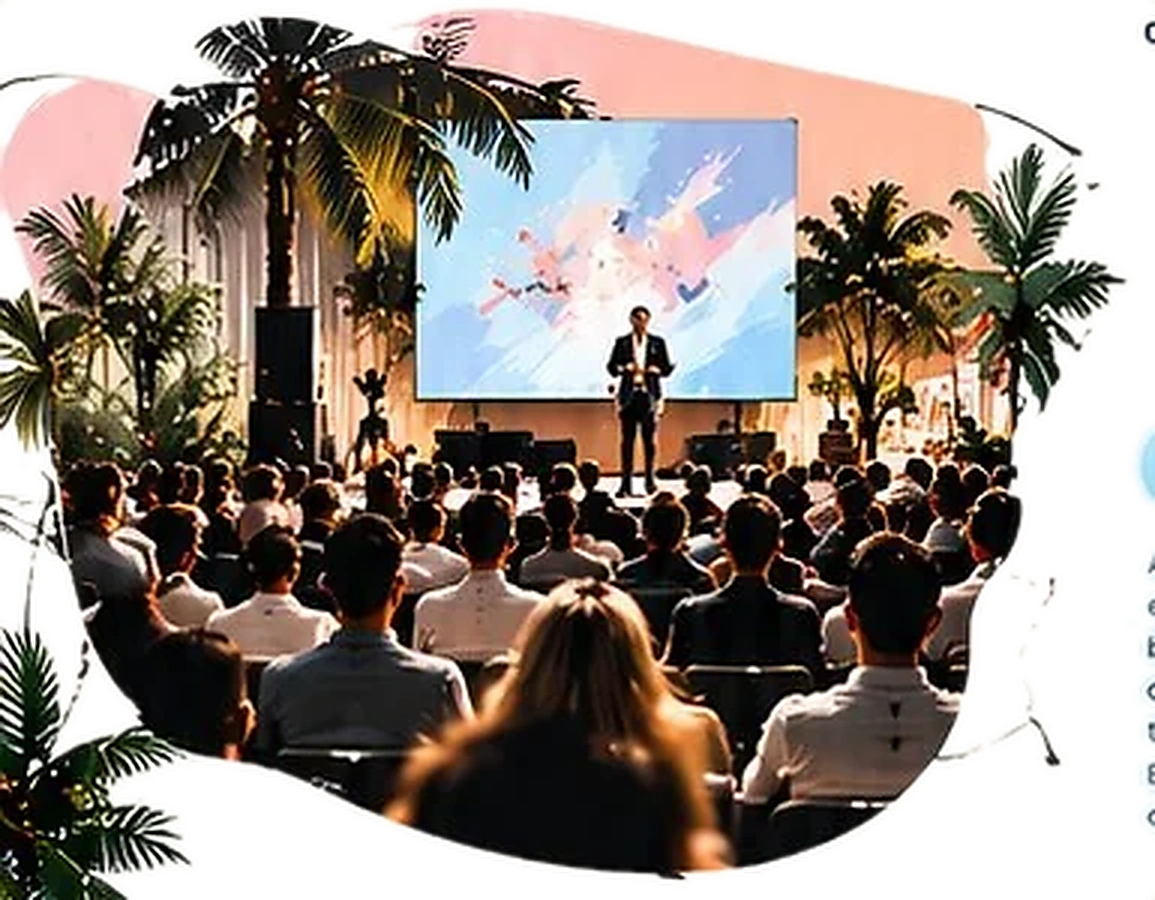 Conclave with speakers and an audience