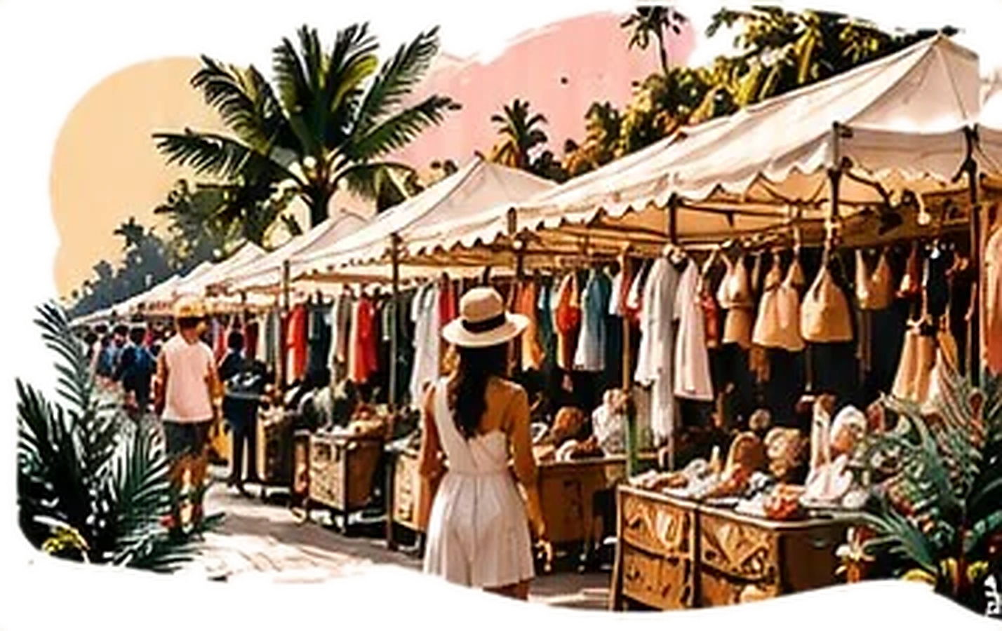 Curated festival market stalls
