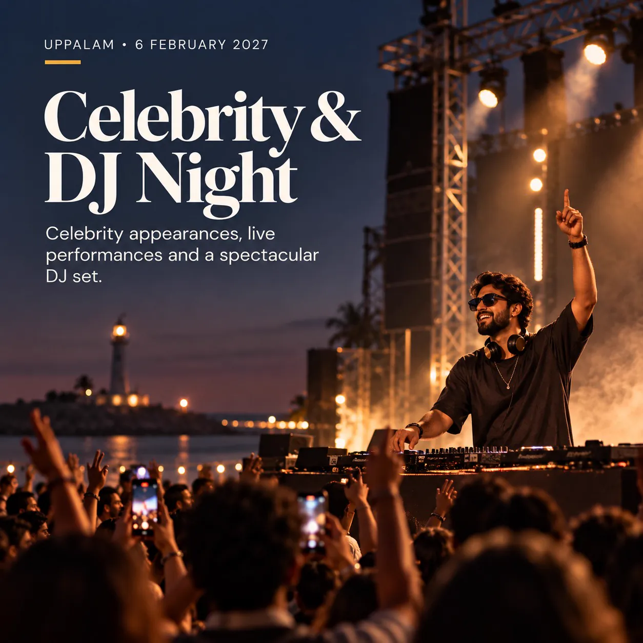 Celebrity and DJ Night at Uppalam on 6 February 2027